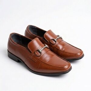 Stacy Adams Loafers Dress Shoes Mens Size 7M Brown Leather Formal Event Horsebit